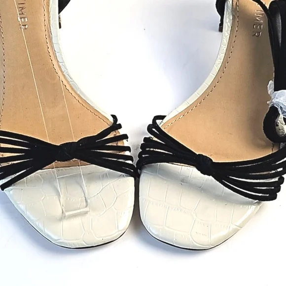 Gibson Latimer Cordelia Sheep Leather Snake Print Ankle Strap Block Heel… - Picture 5 of 16